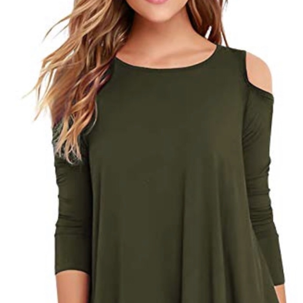 ☃️SALE Garage Army Green Cold Shoulder